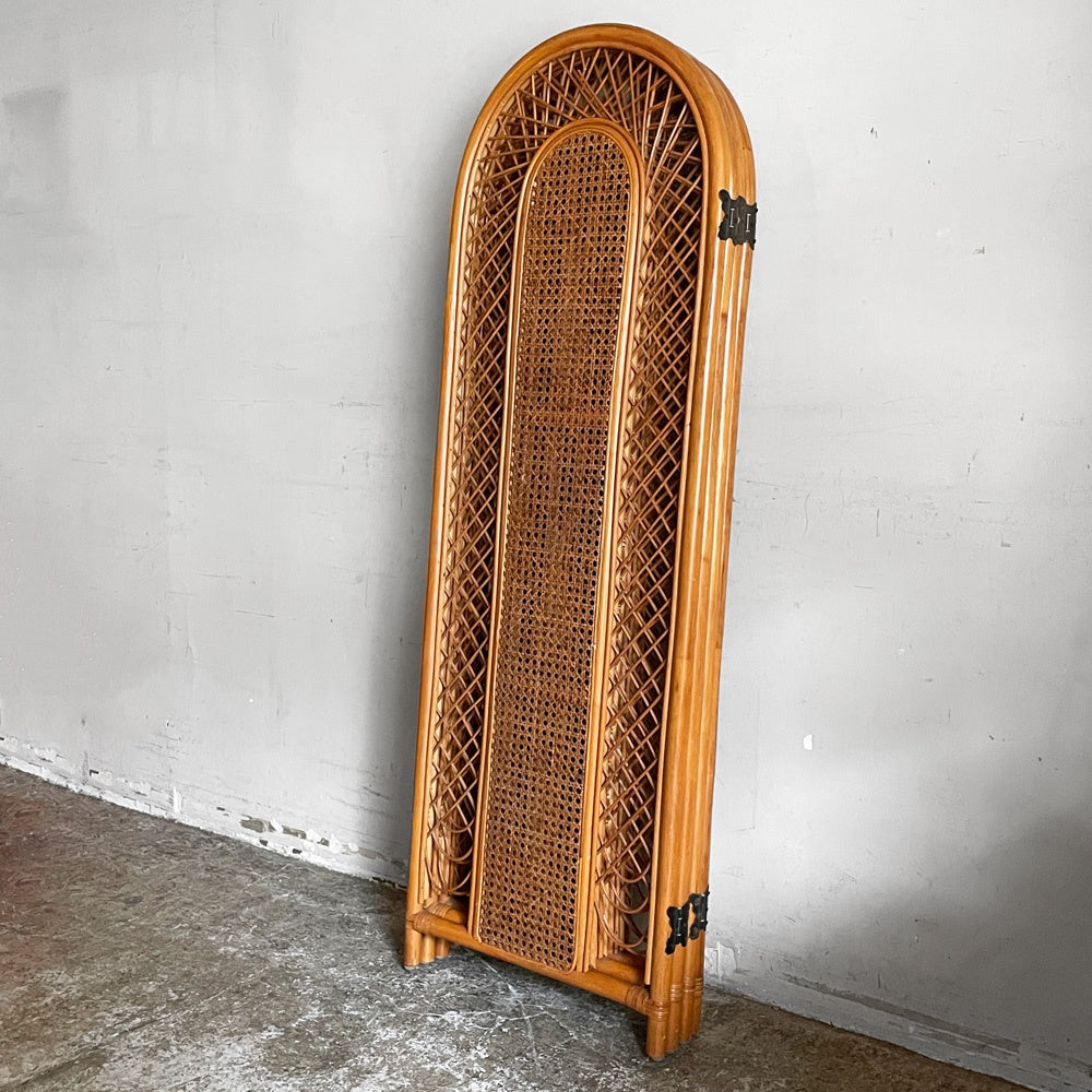ジャパンビンテージ Japan Vintage ラタンパーテーション 四つ折り 籐家具 間仕切り アジアン リゾートスタイル ■