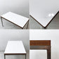 インダストリアルデザイン Industrial Design オーダーメイド デスク ワークテーブル 作業机 ホワイトメラミン 積層合板 スチール脚 W120cm ●
