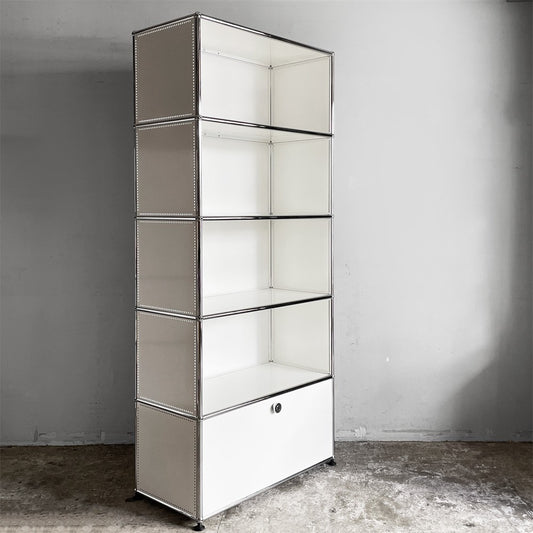ユーエスエムハラー USMハラー USM Haller キャビネット シェルフ 1列×5段 エクステンションシェルフ メタルボックスインサート付 ピュアホワイト 合計参考価格￥329,905- ■