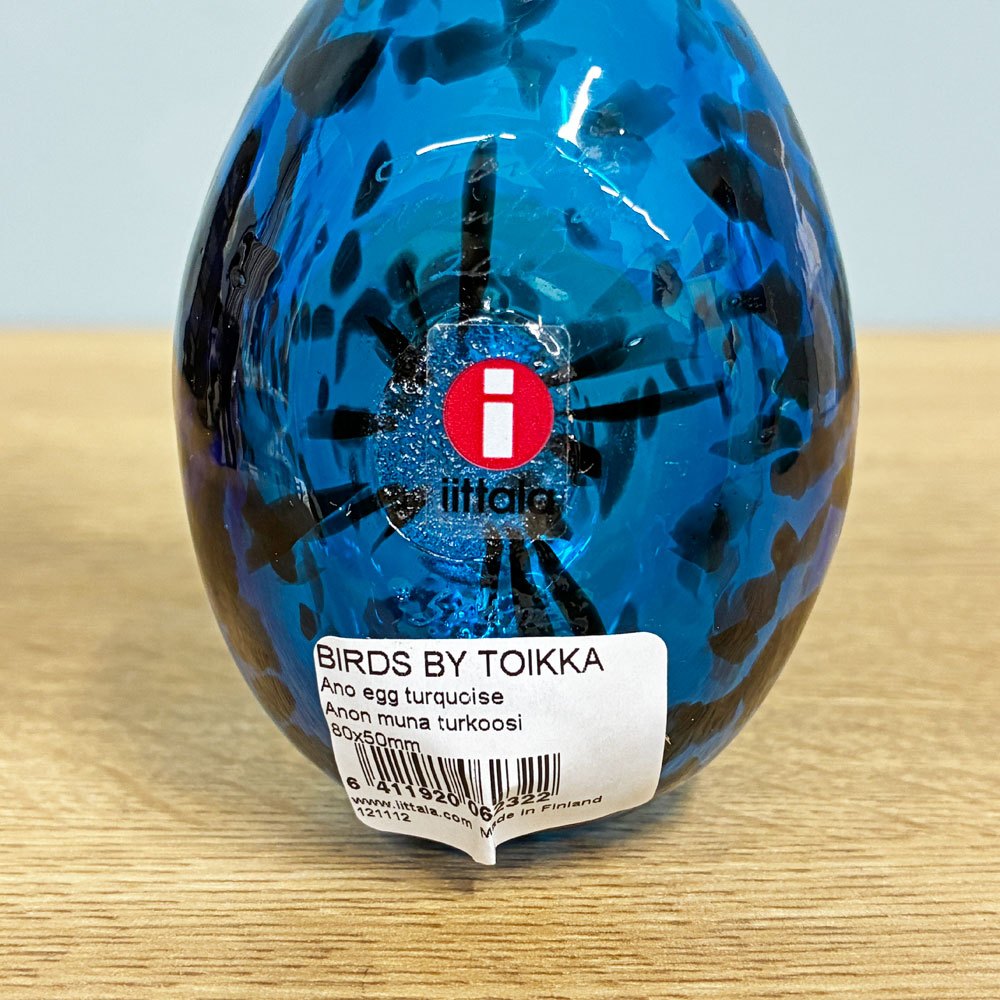 イッタラ iittala イッタラバード Birds by Toikka アノ・エッグ Ano Egg SCOPE限定 非売品 ブルーxブラック 箱付き ◎