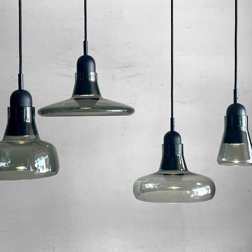 ブロッキス BROKIS シャドウ02 SHADOWS02 ペンダントライト スモークグレイ×ブラック 吹きガラス チェコ モダンデザイン ■