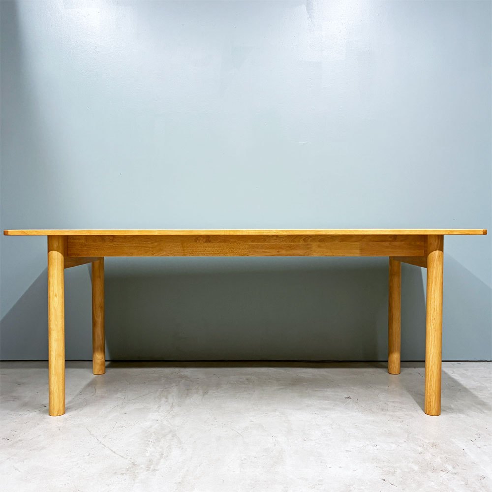 無印良品 MUJI 木製テーブル ダイニングテーブル ラバーウッド材 Ｗ180cm ナチュラルデザイン 参考定価￥59,900- ◎