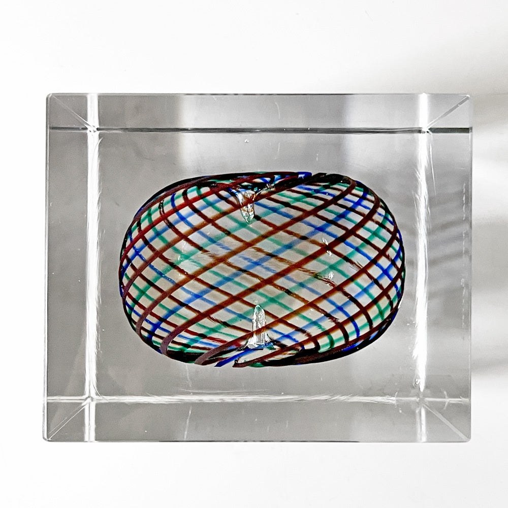 ヌータヤルヴィ Nuutajarvi イッタラ iittala アニュアルキューブ  Annual Cube 1994 オイバ・トイッカ 585/2000 北欧雑貨 ビンテージ 希少 ■