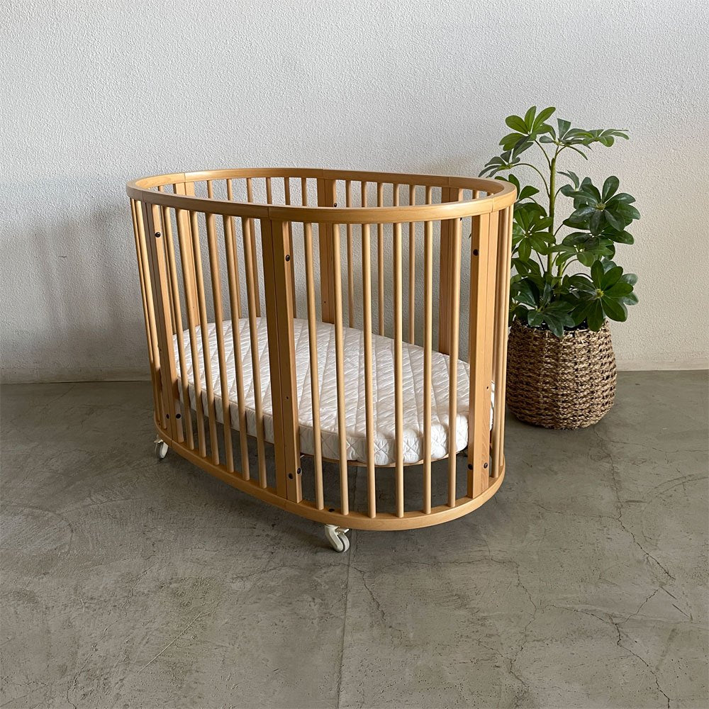 ストッケ STOKKE スリーピー ベッド Sleepi Bed ロック付きキャスター ブナ材 ナチュラル フレーム＆マット 現行参考価格136,620円 北欧家具 ノルウェー 〓