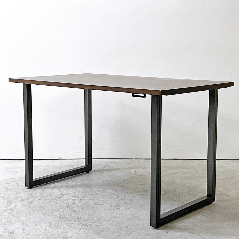 プレダクツ PREDUCTS フォレスト デスク Forest Desk W120cm ラバーウッド ダークブラウン スチールレッグ ラップトップトレイ×2枚付き ●