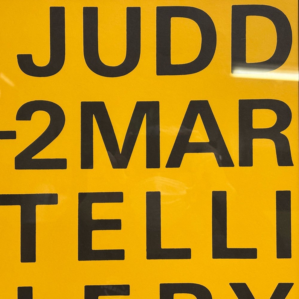 ドナルド・ジャッド Donald Judd 展覧会ポスター レオ・キャステリ・ギャラリー LEO CASTELLI GALLERY 1966年 アメリカ ミニマルアート 現代美術 額装品 ●