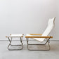 ニーチェア エックス NY chair X フォールディングチェア オットマン付 ホワイト×ナチュラル 折り畳みチェア 新居猛 藤栄 MoMA ●