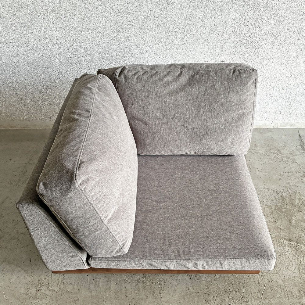 マスターウォール MASTERWAL デニッシュ DANISH SOFA コーナーソファ W94cm ウォールナット無垢材 ファブリック 新品替えカバー付 合計定価￥445,500- 〓