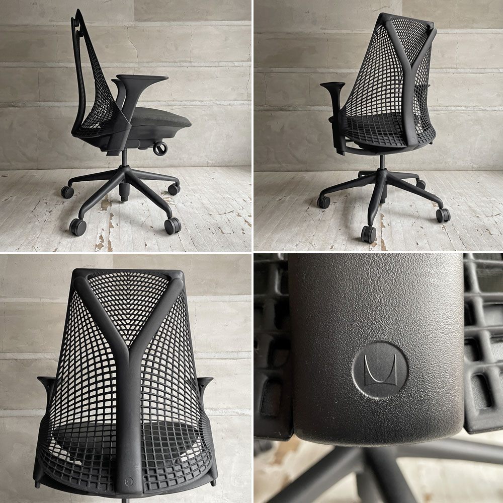 ハーマンミラー HermanMiller セイルチェア SAYL Chair デスクチェア オフィスチェア ブラック 旧モデル イヴ・ベアール モダンデザイン ♪