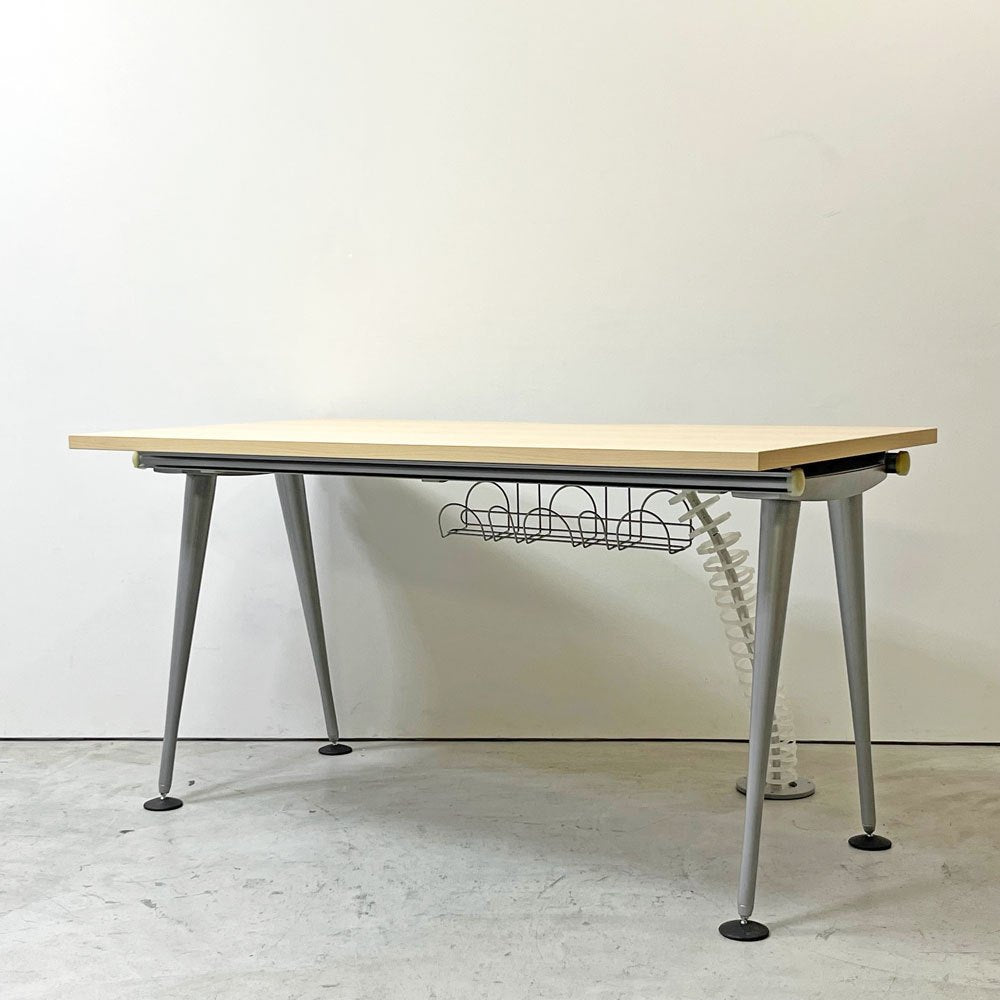 ハーマンミラー Herman Miller アバック エンバイロメンツ ABAK ミーティングテーブル デスク W140cm ナチュラルカラー ケーブルスパイン付き ティム・ウォレス ●