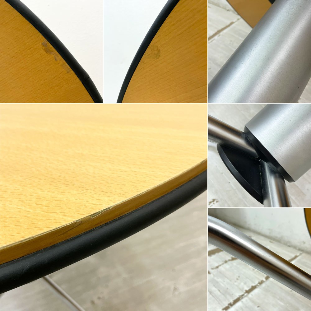 フリッツハンセン Fritz Hansen VMシリーズ ラウンド ダイニングテーブル ヴィコマジストレッティ デンマーク アジャスター W107cm ●