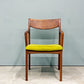 木蔵 BOKURA ピーチェア P chair ハーフアーム ダイニングチェア ウォールナット ファブリックシート イエローグリーン 北欧モダン 定価￥43,890- A ◎