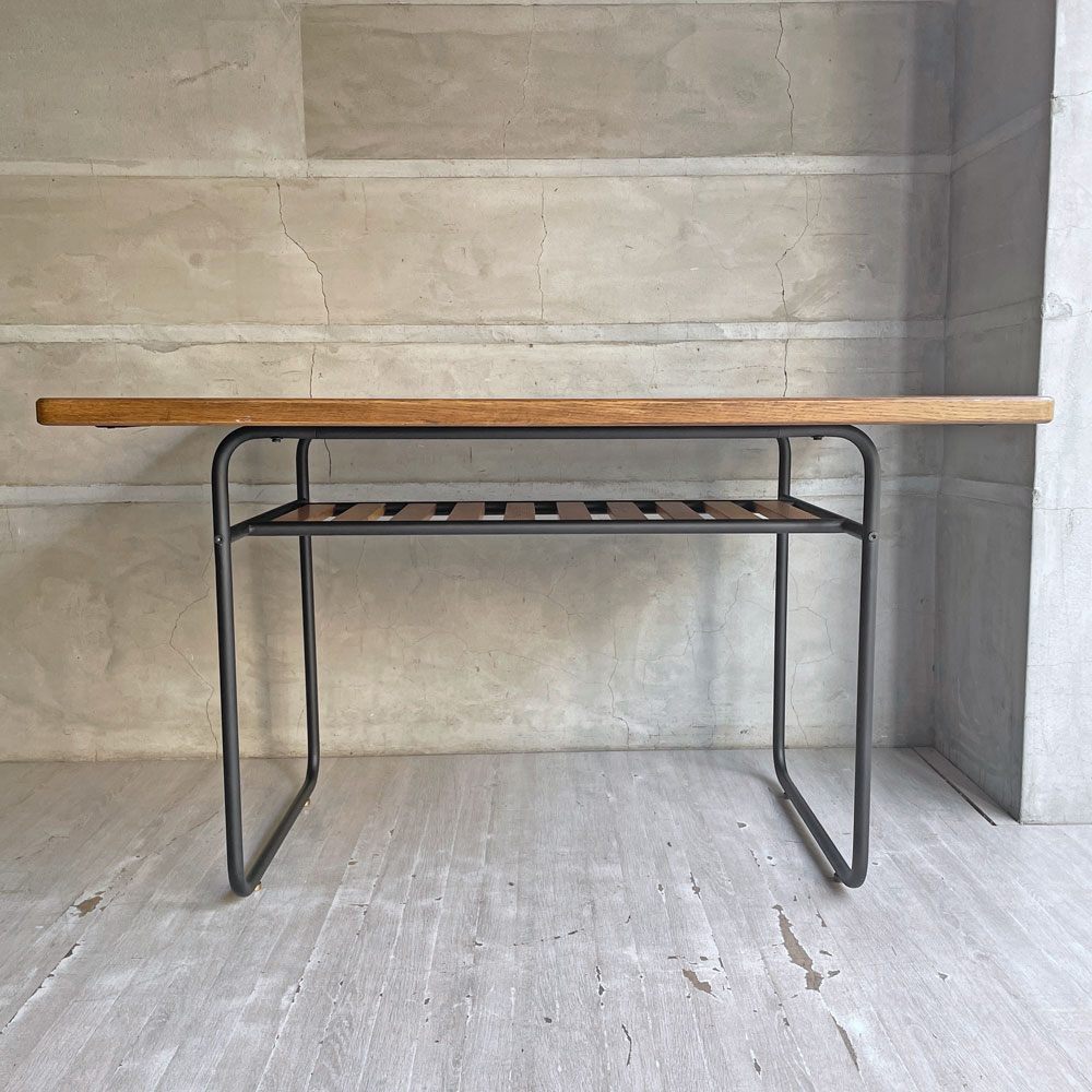 リセノ Re:CENO ワイリー WIRY リビングダイニングテーブル オーク無垢材 スチール脚 W115cm ビンテージスタイル 参考価格￥86,300- ♪