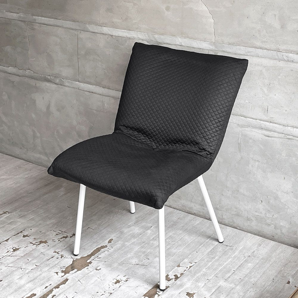 リーンロゼ ligneroset ロゼカラン ROSET Calin steel leg ダイニングチェア  ブラック×ホワイト キルティング スチールレッグ パスカル ムールグ フランス B ♪