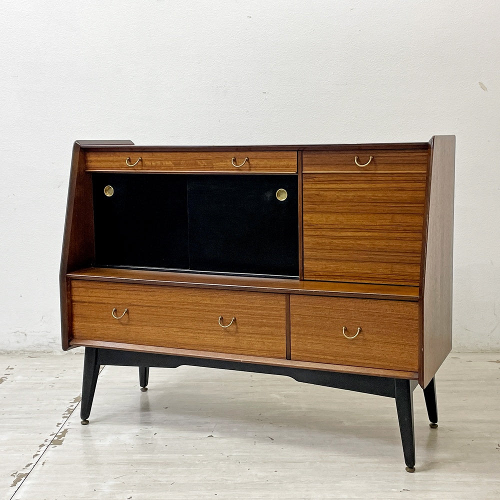 エベネゼルグーム Ebenezer Gomme ジープラン G-PLAN トーラ＆ブラック Tola&Black サイドボード Black&Brassシリーズ ゴールドラベル 英国 UKビンテージ ●