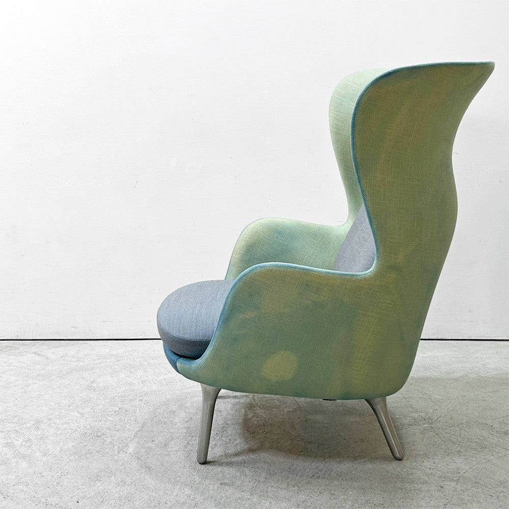 フリッツハンセン Fritz Hansen ロオチェア RO JH1 ラウンジチェア ファブリック Faded Denim Blue アルミベース ハイメ・アジョン 現行定価￥526,680以上 ●