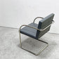 ノル ノール Knoll ブルーノ brno アームチェア チューブラー 合皮レザー グレー系カラー ミースファンデルローエ カンチレバー B ●