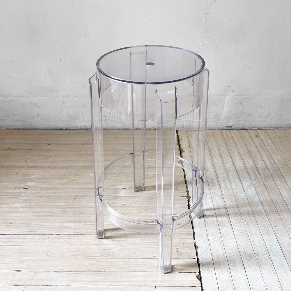 カルテル Kartell チャールズゴースト Charles Ghost スツール H65 クリスタル フィリップ・スタルク Philippe Starck イタリア 定価￥50,600- ★