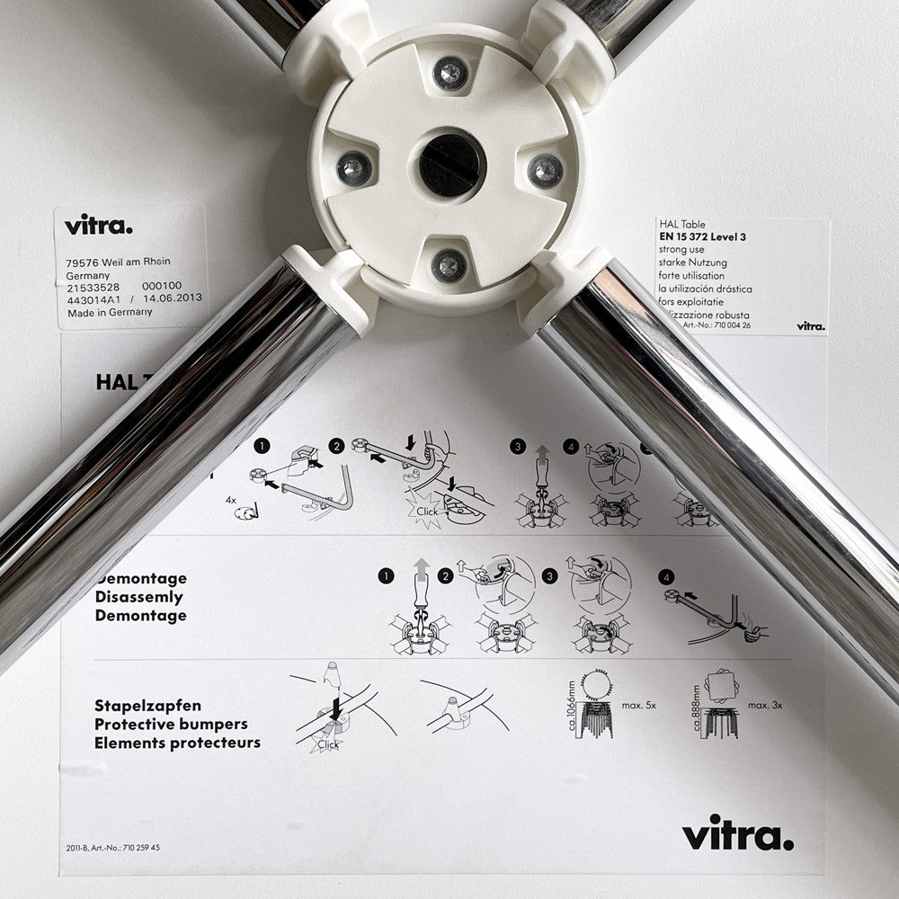 ヴィトラ vitra ハルテーブル HAL Table Square ダイニングテーブル スクエア ホワイト W75cm ジャスパー・モリソン 廃番 ■