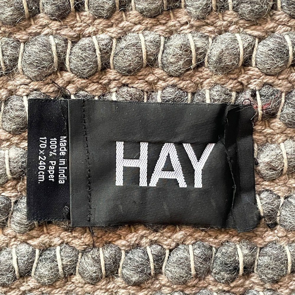 ヘイ HAY ピーズ PEAS ラグマット 170x240 ウールフェルト ダークグレー北欧モダン デンマーク 定価 ￥121,000- ■