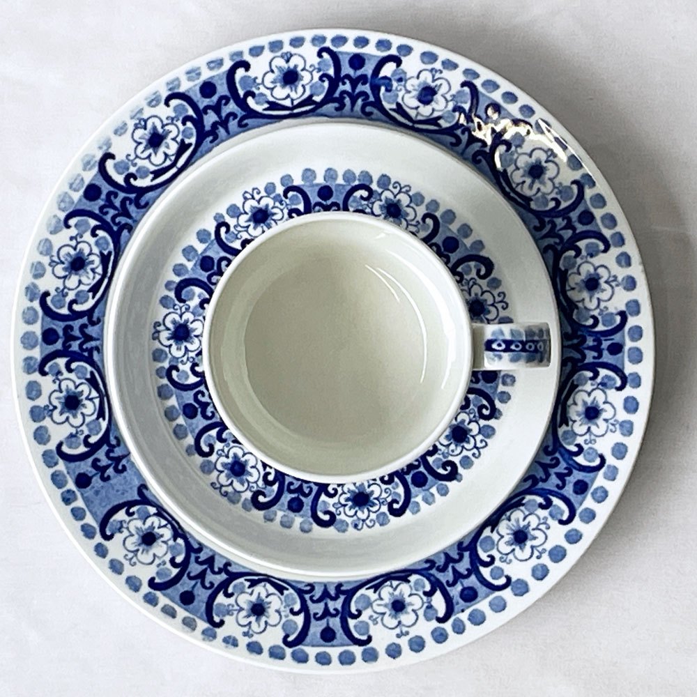 アラビア ARABIA アリ ALI ブルー カップ＆ソーサー トリオ ライヤ・ウオシッキネン 北欧ビンテージ フィンランド ◇