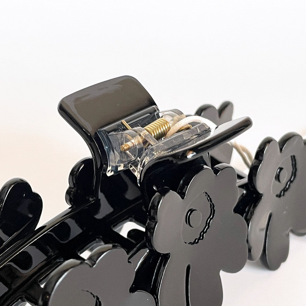 マリメッコ marimekko ミニウニッコ ヘアクリップ Mini Unikko Hair Clip ブラック ヘアアクセサリー 廃番カラー マイヤ・イソラ 北欧 定価￥10,210- ■