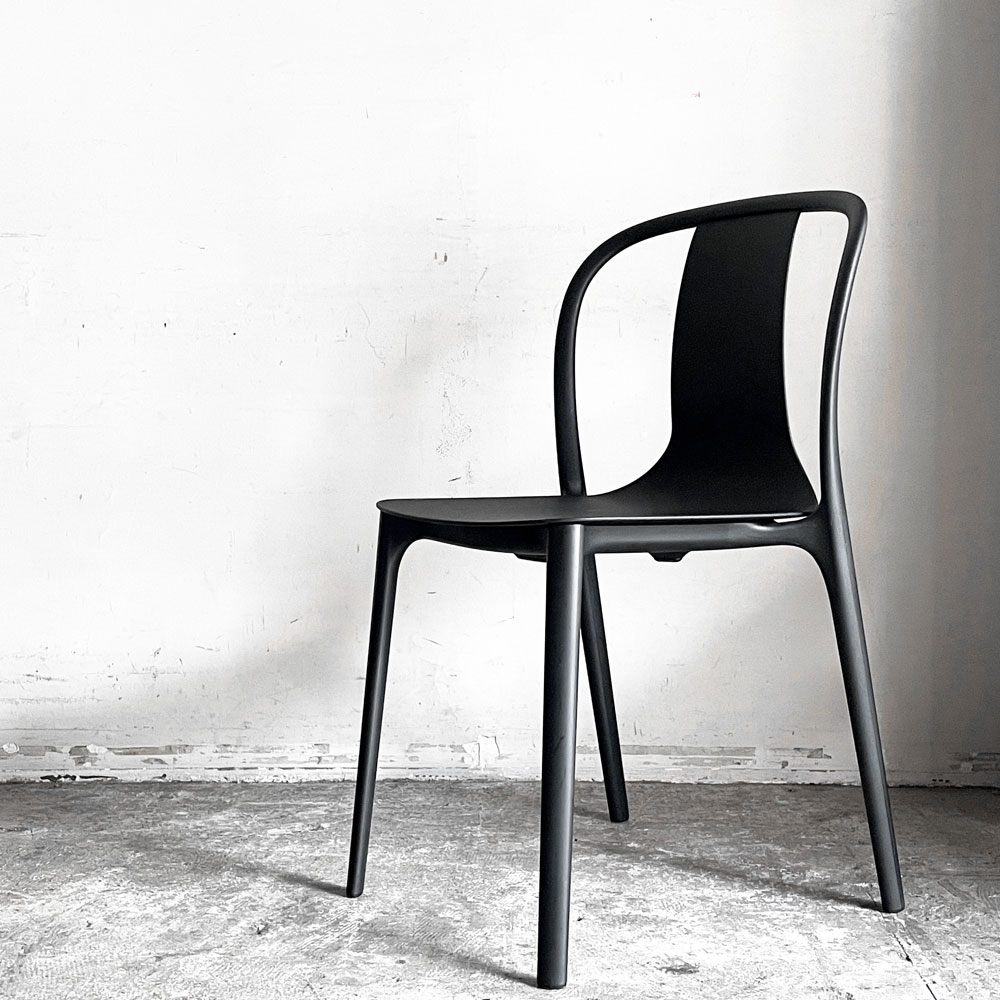 ヴィトラ Vitra ベルヴィルチェア Belleville Chair ダイニングチェア スタッキングチェア ディープブラック ロナン & エルワン・ブルレック C ■