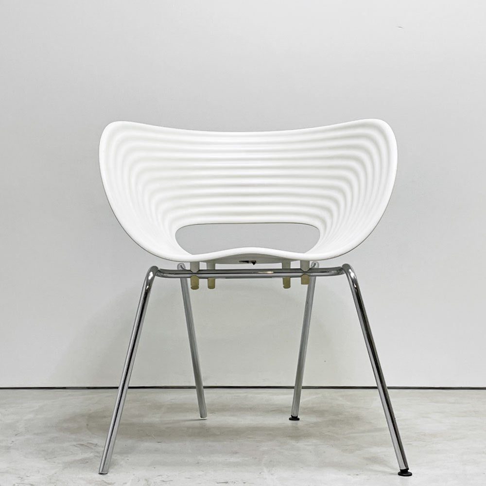 ヴィトラ vitra トムバックチェア Tom Vac ダイニングチェア スタッキングチェア ロン・アラッド ホワイト モダンデザイン 現状品 B ●