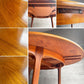 ネイサンファニチャー NATHAN Furniture チーク材 エクステンション ダイニングテーブル 伸長式 ラウンド オーバル 英国家具 UKビンテージ ♪