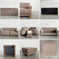 モモナチュラル MOMO Natural トッドリュクス TODD LUXE ハイバック3Pソファ＆オットマン W190cm カバーリングファブリック ブラウン系 廃番 〓