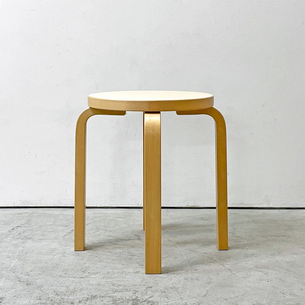 アルテック artek スツール60 Stool60 パール リノリウム 4本脚 アルヴァ・アアルト 80th記念モデル スコープ別注 廃番カラー ●