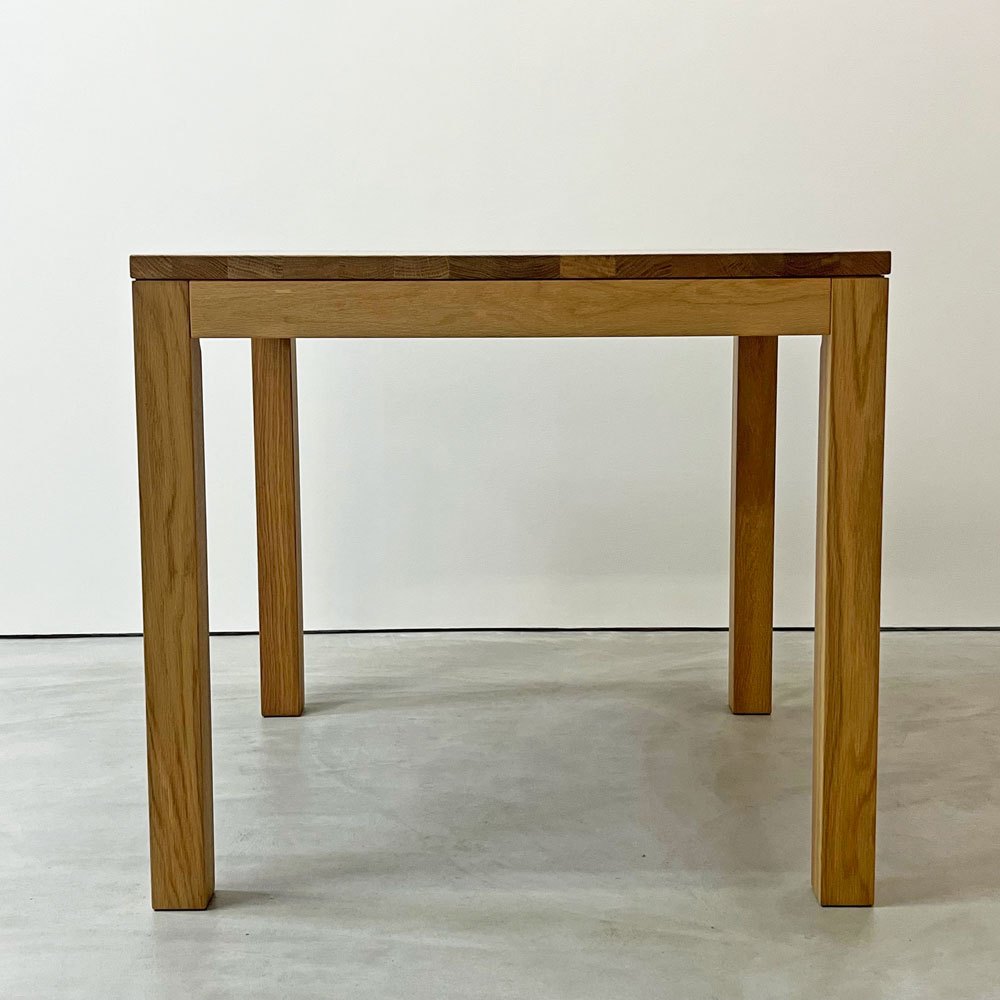 無印良品 MUJI ダイニングテーブル 無垢集成材 オーク材 引出付 W80cm スクエア ナチュラルスタイル 参考価格￥59,900- ●