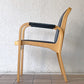 アルテック artek E45 アームチェア アルヴァ・アアルト Alvar Aalto バーチ スエード調ファブリック ラメラ曲木 ビンテージ 北欧家具 フィンランド ◇