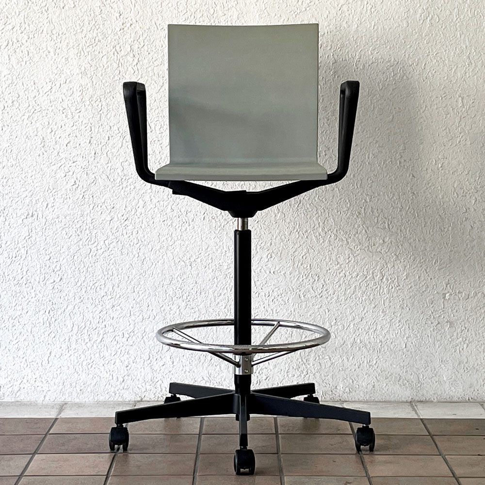 ヴィトラ Vitra ゼロフォー カウンター 04 Counter オフィスチェア ハイチェア カウンターチェア グレー アーム リバースブレーキキャスター マールテン・ヴァン・セーヴェレン 定価242,000円 ◇