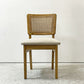 クラッシュゲート CRASHGATE ノットアンティークス Knot Antiques ピケ PIKE チェア オーク材 ファブリック座面 ラタン ベージュ ビンテージスタイル ●