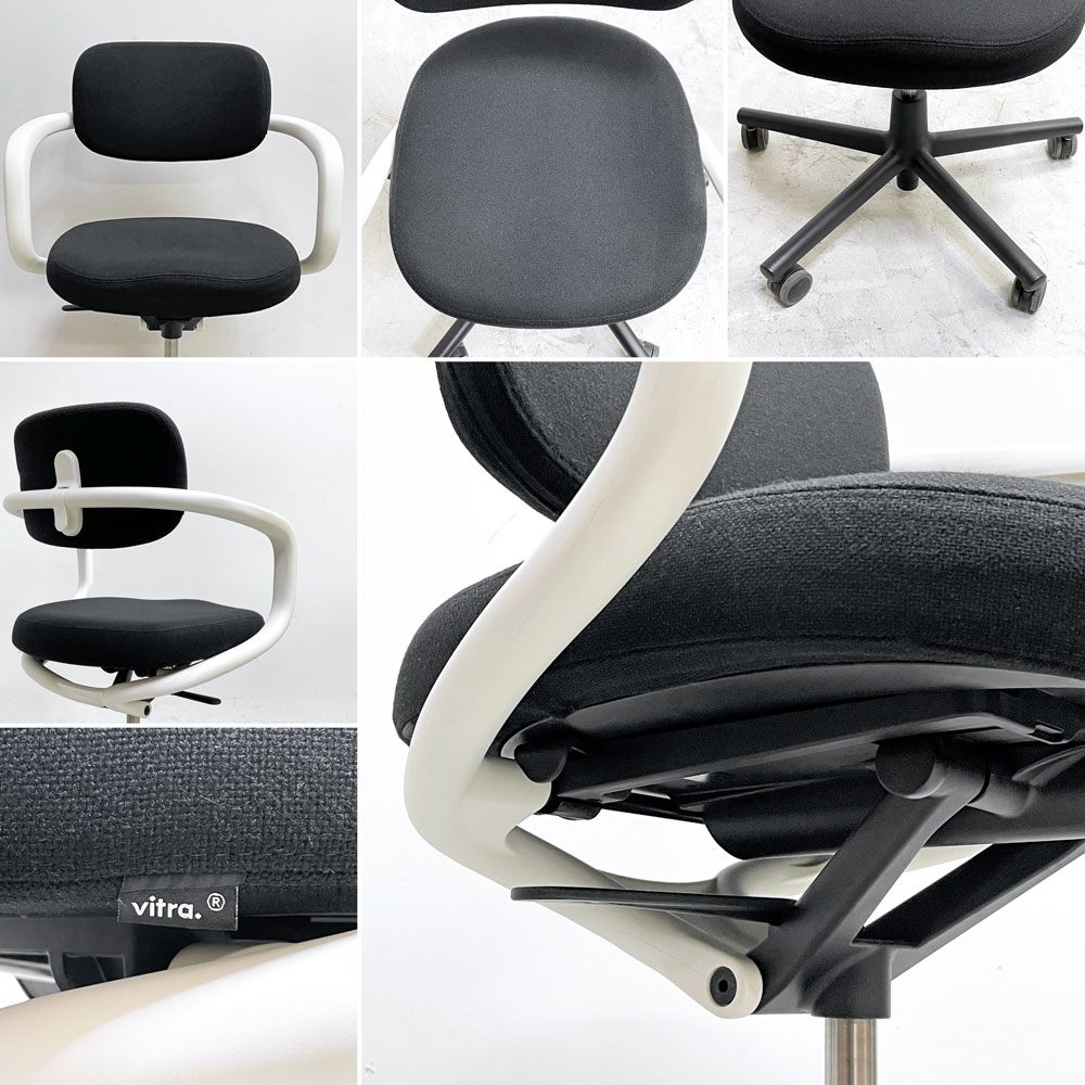 ヴィトラ vitra オールスター Allstar オフィスチェア デスクチェア ホワイト × ブラック ファブリック コンスタンチン・グルチッチ 参考定価￥163,900- ●