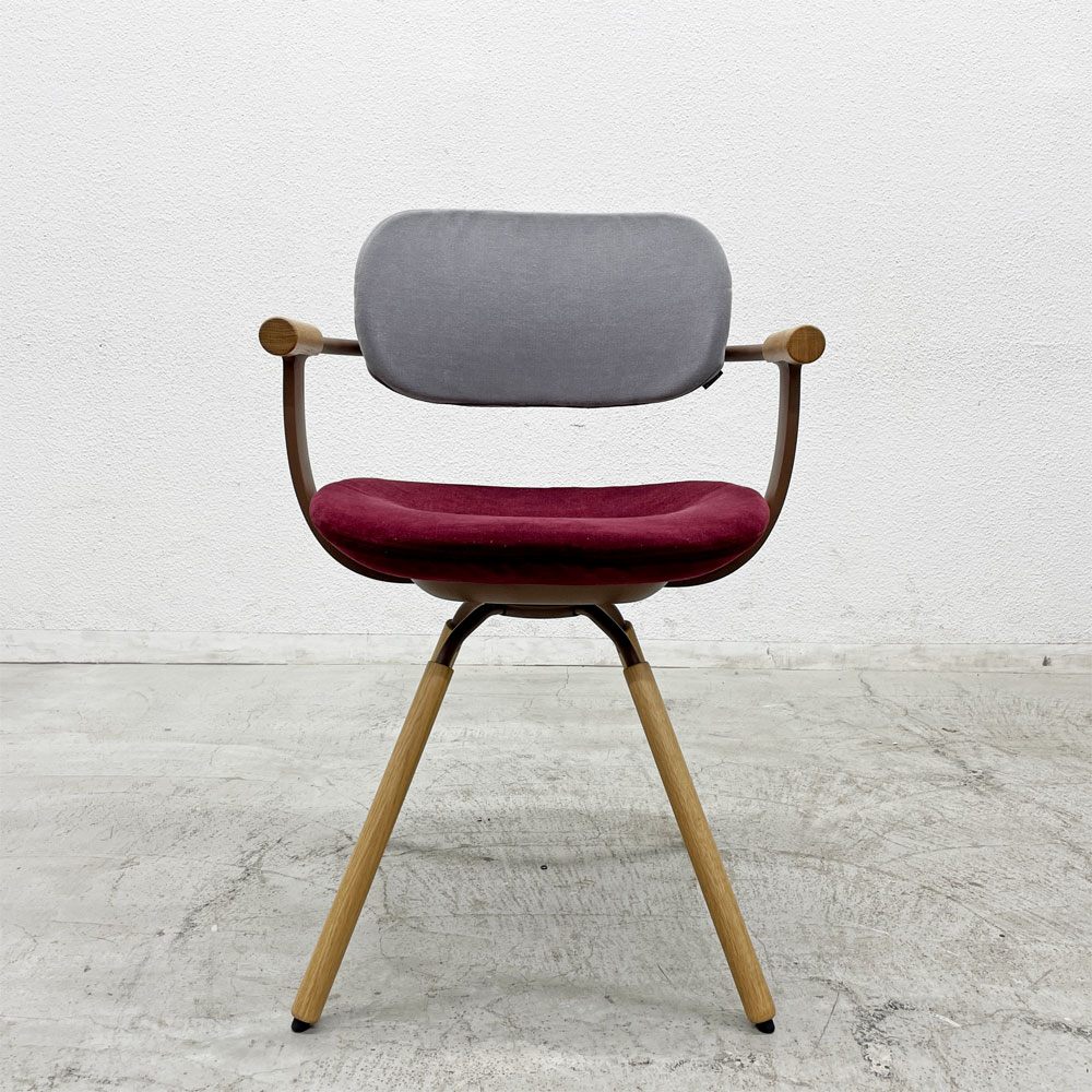 イトーキ ITOKI バーテブラ03 vertebra03 デスクチェア ダイニングチェア 4本脚 座面回転 オーク脚  ノルテキスタイルズ 柴田文江 定価 ¥129,300- 〓