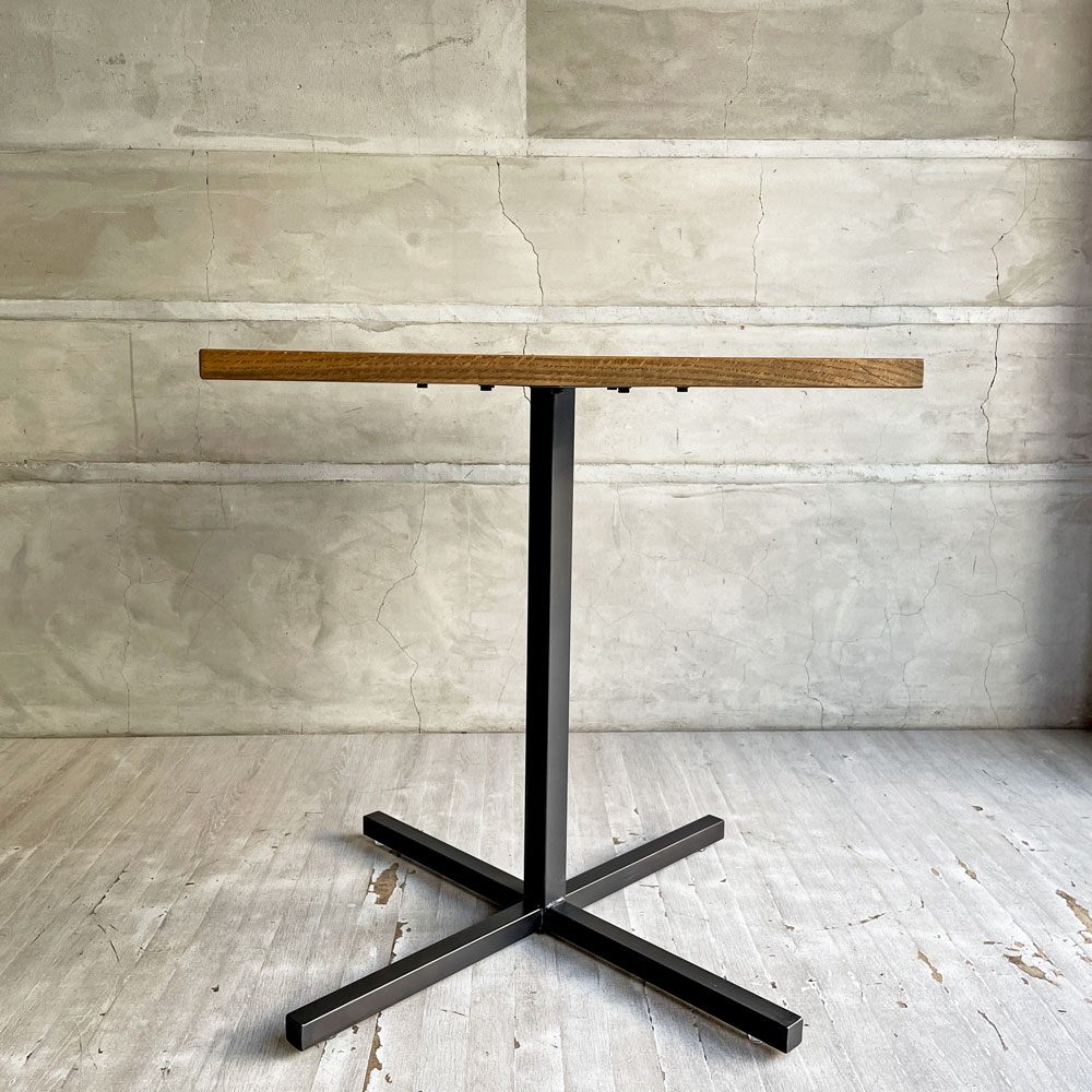 アクメファニチャー ACME Furniture グランビュー GRANDVIEW カフェテーブル オーク無垢材 スチール スクエア天板 インダストリアル 現状品 ♪