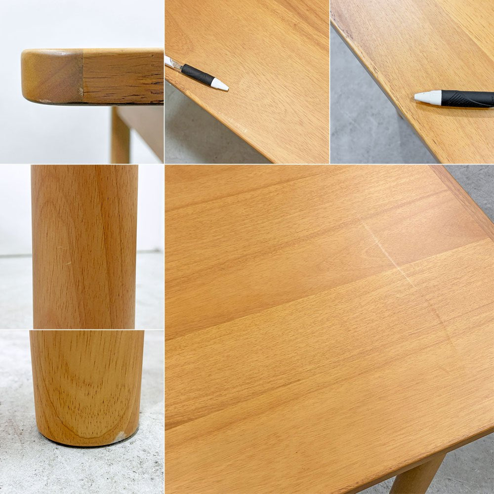 無印良品 MUJI 木製テーブル ダイニングテーブル ラバーウッド材 Ｗ180cm ナチュラルデザイン 参考定価￥59,900- ●