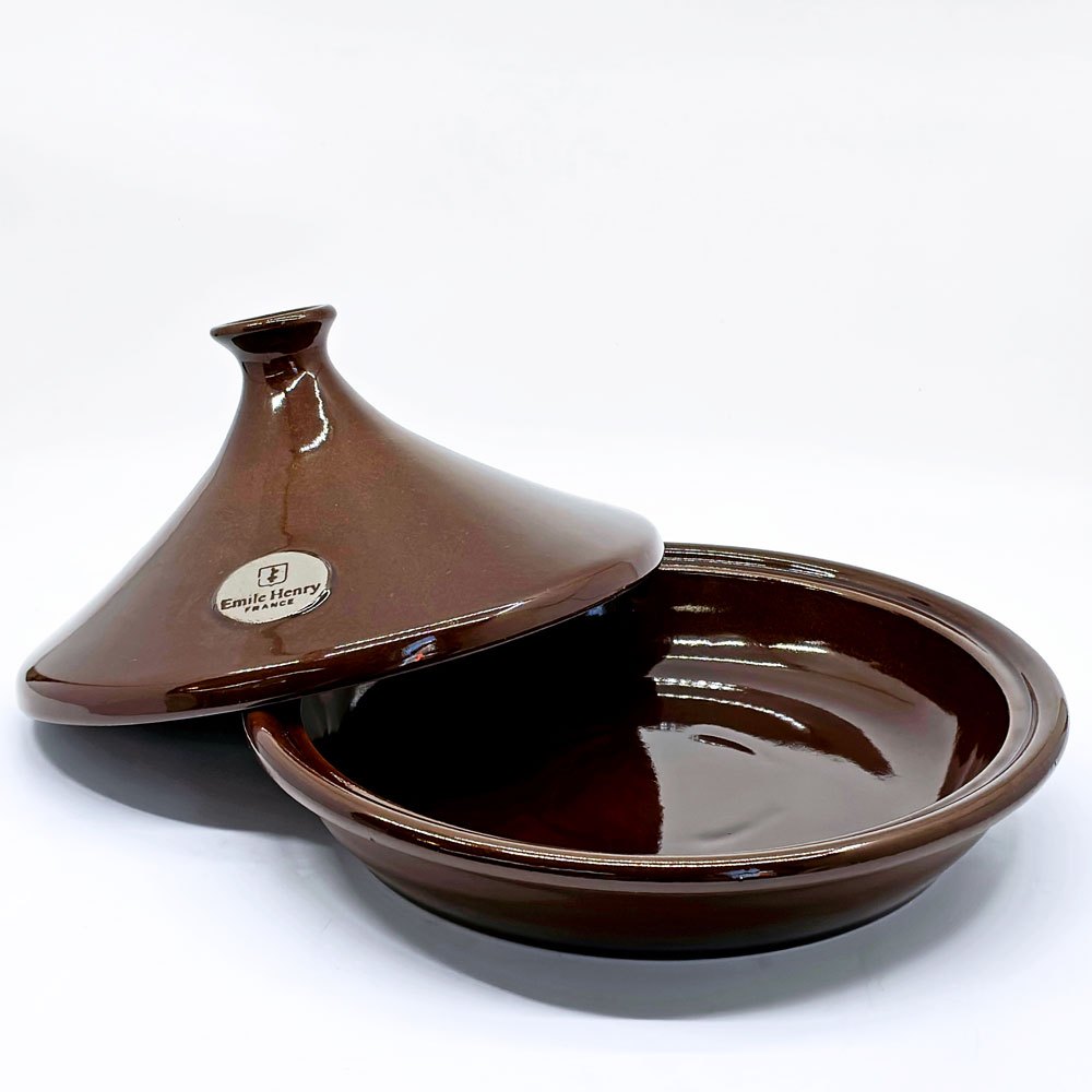 エミールアンリ Emile Henry フレイム タジン FLAME Tagine タジン鍋 直径26cm ブラウン系カラー セラミック製 ●