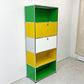 USMハラー USM Haller モジュラーファニチャー キャビネット シェルフ 1列5段 ドロップダウンドア×2 USMグリーン ゴールデンイエロー ピュアホワイト スイス 鍵付き ●
