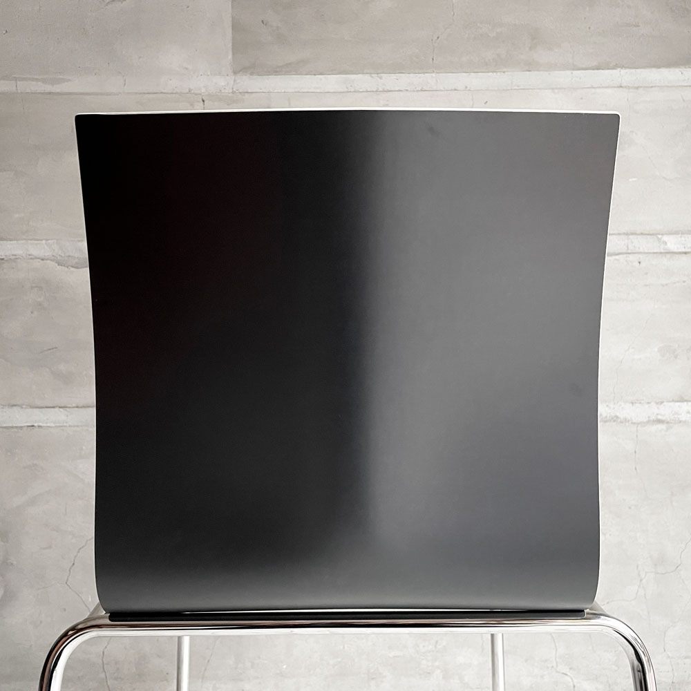 エンゲルブレヒト Engelbrechts チャリックチェア CHAIRIK Chair 101 ダイニングチェア スタッキング 4本脚 ブラック プライウッド スチール デンマーク 未使用品 定価63,800円 ♪