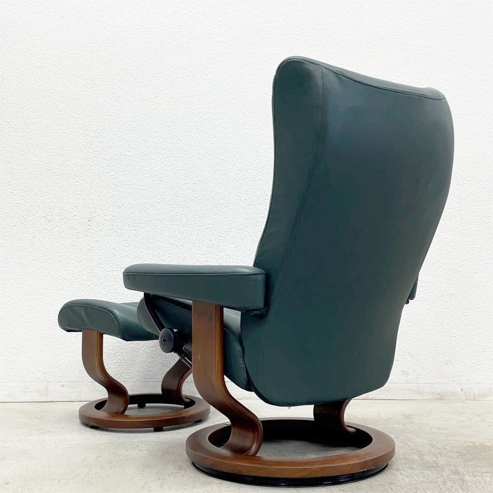 エコーネス EKORNES ストレスレスチェア ウイング stressless Wing リクライニングチェア Mサイズ オットマン付き 北欧 〓
