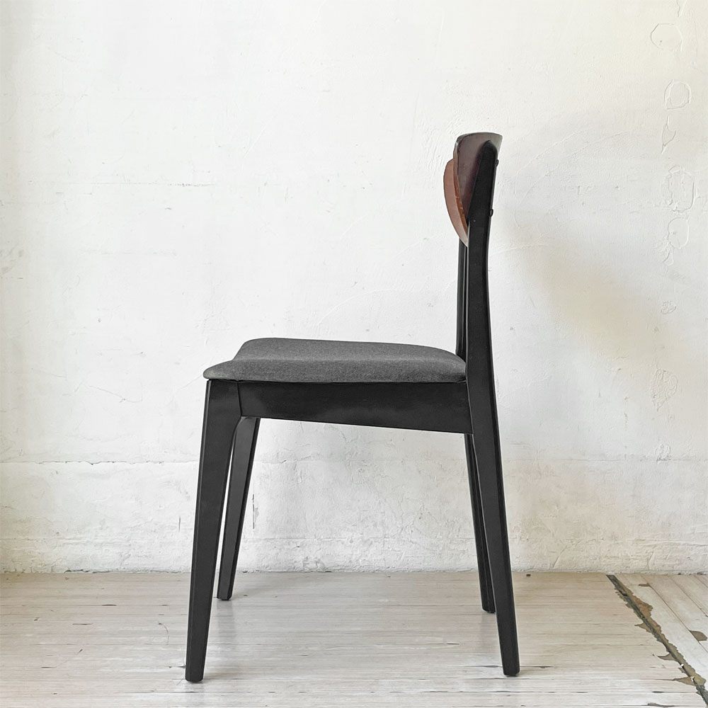 ネイサンファニチャー NATHAN Furniture チークプライウッド ブラックフレーム ダイニングチェア UKビンテージ 北欧スタイル ★