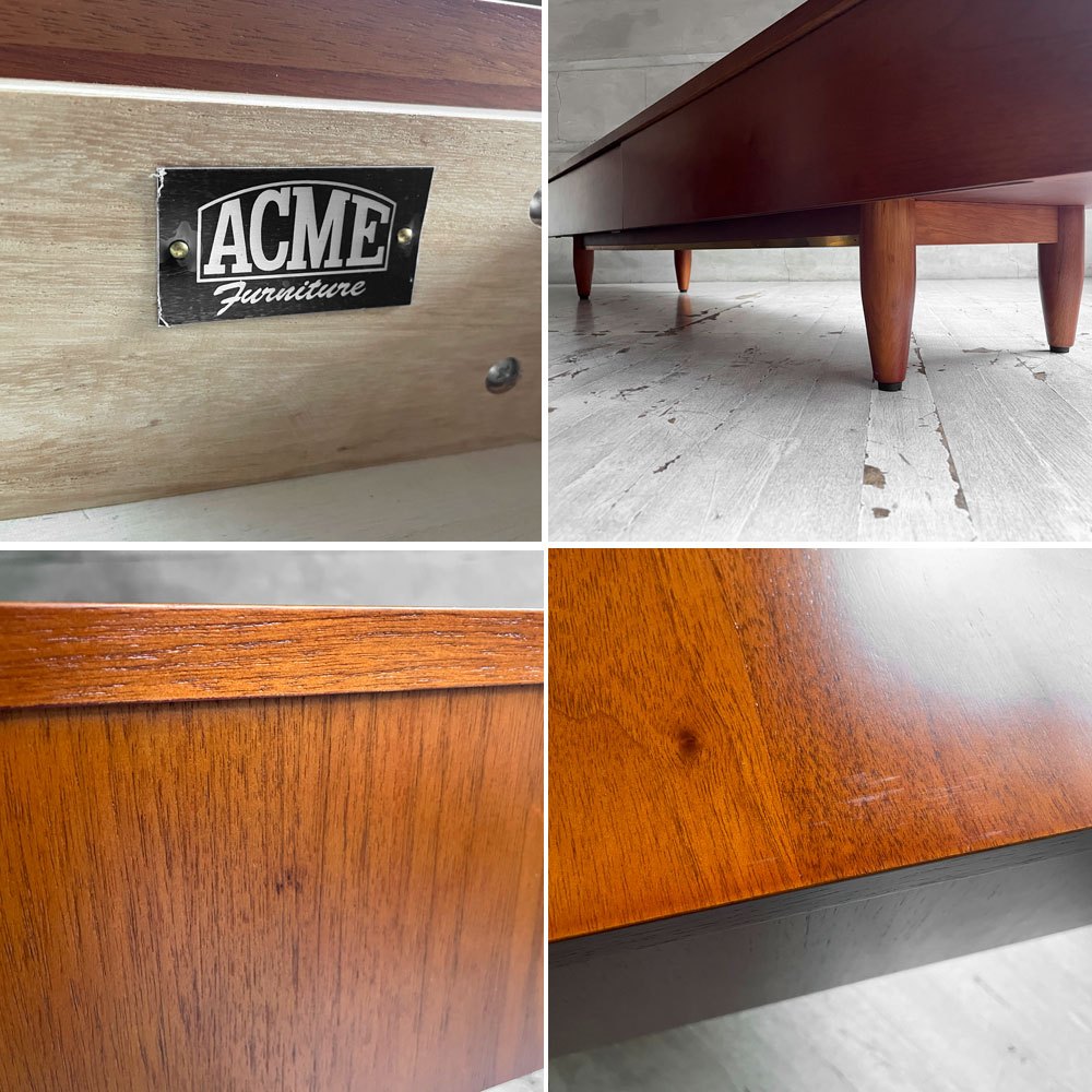 アクメファニチャー ACME Furniture トラッセル TRESTLES TV BOARD LOW テレビボード AVボード ウォールナット材 フラップ扉 抽斗1杯 ♪