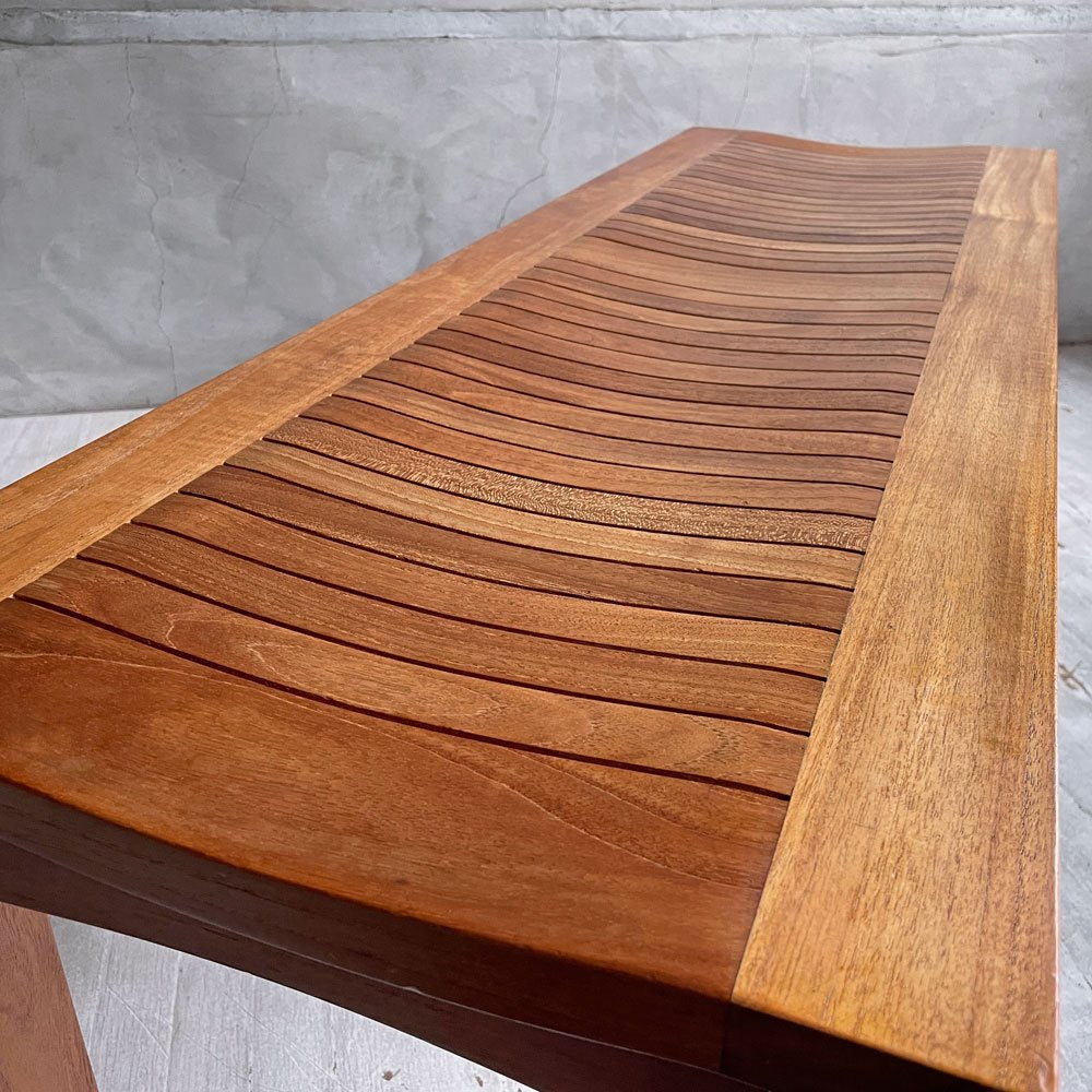 イスタナテラス ISTANA TERRACE バックレスベンチ Backless Bench 125 ガーデンベンチ アジアンチーク無垢材 屋外使用可 定価￥129,800- ♪