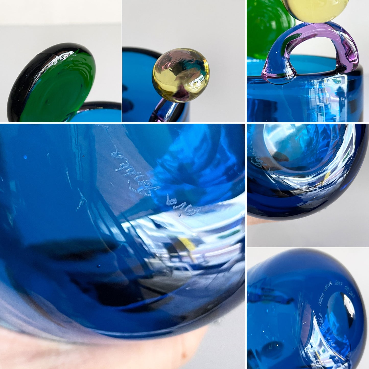 イッタラ iittala ポムポムベース Pampula Vase 90mm F型 ターコイズ scope別注 50/240 2018年限定 オイバ・トイッカ Oiva Toikka 箱付 北欧雑貨 希少 ■