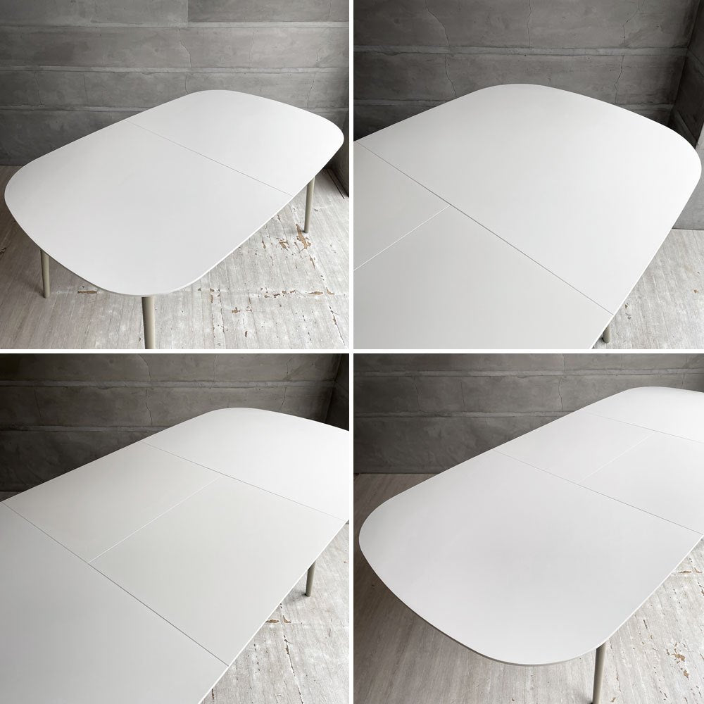 ボーコンセプト BoConcept キングストン Kingstone 伸張式ダイニングテーブル エクステンション マットホワイト ラッカー仕上げ 160-230cm 北欧 デンマーク 定価￥205,900- ♪