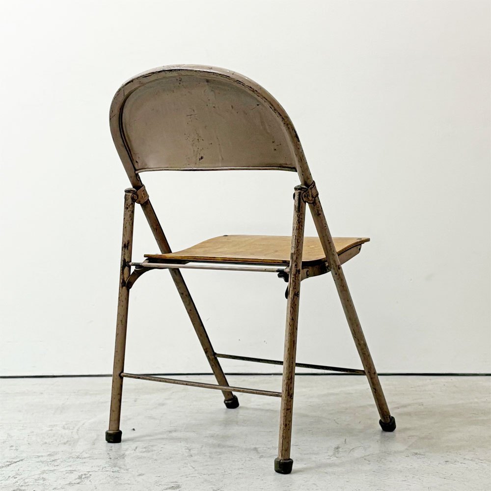 アメリカンシーティングカンパニー AMERICAN SEATING COMPANY フォールディングチェア プライウッド × スチール USビンテージ A ●