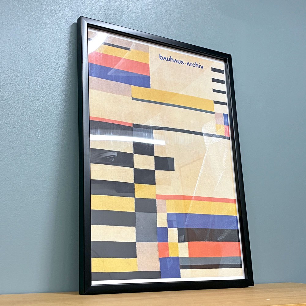 BAUHAUS アートパネル ポスター 額装品 フレーム付き 壁掛け用 オフセット印刷 ドイツ モダンデザイン ◎